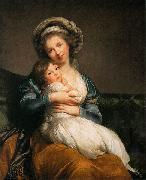 eisabeth Vige-Lebrun self-portrait with Her Daughter oil painting reproduction